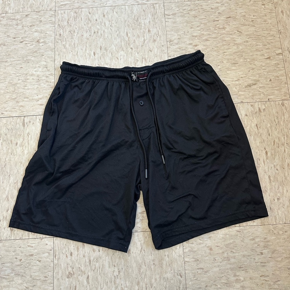 U.S. Polo Assn. Black Athletic Men's Shorts